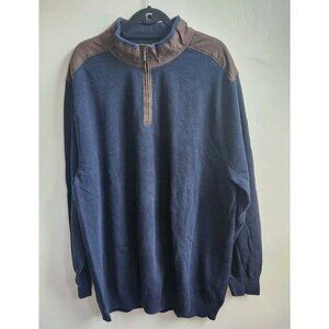Oak Hill Mens Blue quarter zip  Pullover Sweater Size 2XLT